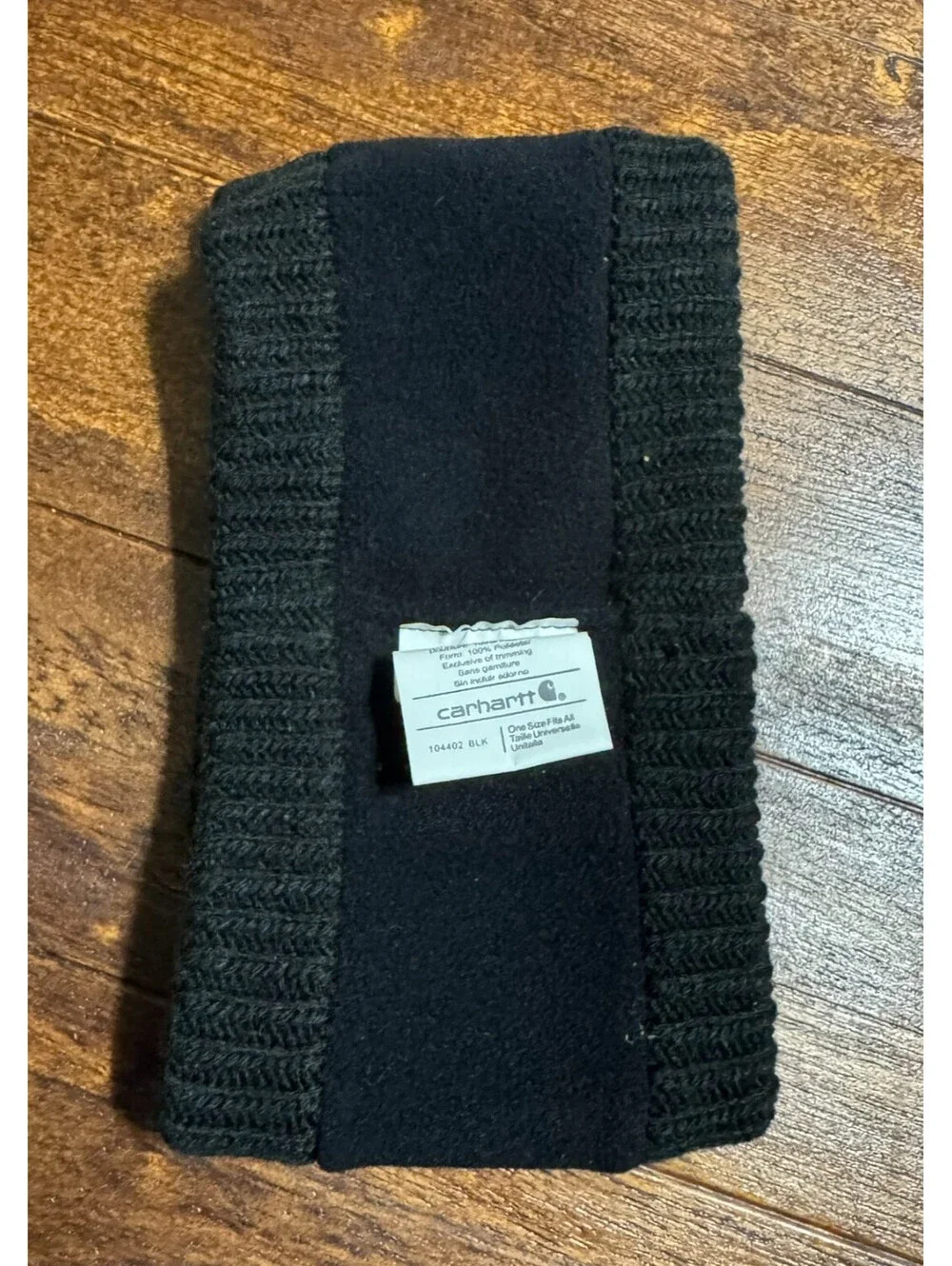 Carhartt Knit Winter Headband Unisex Black One Size Fits All fleece lined